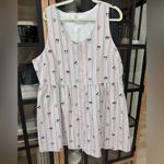 Disney Parks plus size mickey mouse & friends dress striped sleeveless babydoll Red Photo 5