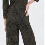 ZARA  Circular Trafaluc Womens Jumpsuit Animal Print Green Black Safari Small Photo 1