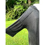 POL  Women's Ladies Black Knit Hoodie Dress S Flowy Lightweight Photo 2