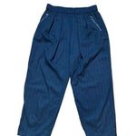 Free People  dark gray pinstripe trouser pull on pants zip pockets XS Photo 0