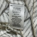 cupio Open Front Cardigan Sweater Gray Cream Stripe Long Sleeve Size L Large Photo 5