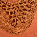 Daytrip BKE  Sequoia Brown Crochet Flutter Sleeve Top Large Photo 4