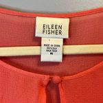 Eileen Fisher  Cardigan 100% Silk Single Top Button Coral Cover Sz M GUC - Pulls! Photo 1