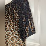 Madewell  crushed velvet material floral blouse with ruffle bottom Photo 4