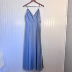 Birdy Grey  Kaia Dress Chiffon Dusty Blue Maxi Dress Pockets Women’s Size Medium Photo 3