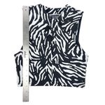 ZARA Zebra Print Twist Front Sleeveless Crop Top Size Medium Photo 2