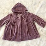 Juicy Couture VTG RARE Mauve Purple Velour Hooded Cape Sweater Jacket Size Small Photo 0