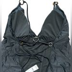 J.Crew Women’s Classic Black O-ring V-neck One Piece Swimsuit Size 24 New Photo 4