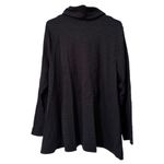 J.Jill Wearever Mock Neck Long Sleeve Tunic Top Women Size Large Stretch Office Black Photo 1
