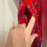 B.O.G Collective Strapless Floral Smocked Top Jumpsuit size Small Red Photo 4