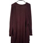 Forever 21 Maroon Knit Long Sleeve Opened Front Cozy Knit Cardigan Women Sz S Photo 1