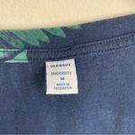 Old Navy  Maternity Dress size M Tropical Leaf Print Blue Green Ruched Scoop Neck Photo 6