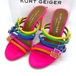 Kurt Geiger Pierra Mule Rainbow Heel Sandals Size 5.5 Photo 0