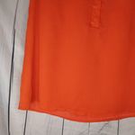 J.Crew  Naomi Top Orange Lined Silk Sleeveless Ruffle Neck Blouse Photo 5