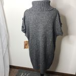 Ruff Hewn NWT women’s grey/red/white cowl neck sweater size Large Photo 4