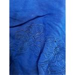 Ashley Stewart  embroidered sleeveless blouse Royal Sz 12 NWT Photo 6