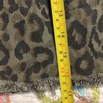 Umgee  womens medium mini skirt animal print black green tan button has pockets Photo 8