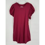 Summersalt The Luxe Pima Twist-Sleeve T-Shirt Dress Size Medium Dark Rose Photo 2