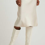 Quince  100% Washable Silk Slip Skirt in Champagne Size Small Photo 0