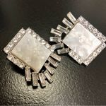 Lele Sadoughi Art Deco Rectangular Stud Earrings Mother Of Pearl Opalescent Photo 6