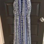 Japna Blue And White Patterned Dress Photo 0