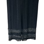 Chico's  Travellers Lace Hem Black Pants Slinky Knit Women’s 1 NEW Photo 8