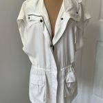 Alice + Olivia  Tate White Hooded Cargo Jacket Photo 0