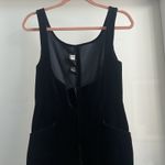 DKNY Vintage Velvet Jumpsuit 90s Pockets Front Pleats Cinched Waist Ballet Sz 2 Photo 6