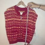 Maeve Anthropologie  Tweed Zipper Sweater Vest  XS $118 NWT Lt Orange Pink Photo 5