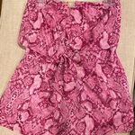 Hot Pink Snakeskin Romper Photo 0