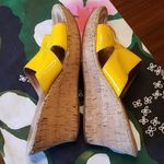 πBORNπ Cork Platform Wedge Sandal Patent Leather Size 10 Photo 6