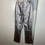 J.Crew NWT Full-length demi-boot pant in metallic faux leather 26T Tall holiday Photo 7