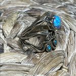 Israeli Artisan Blue Opal Ring in Silver Setting Photo 4