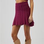 For Love & Lemons  Layton Burgundy Knit Sweater SET Vest & Skirt Set Small NWT Photo 5