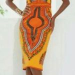 Ashro Gold Orange African American Pride Sabra Dress Photo 2