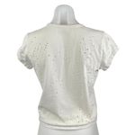 Zadig & Voltaire White Short Sleeve Distressed Crew Neck Tee T-shirt Top Size L Photo 2