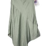 Anthropologie  Green Ruffle Trumpet Fit & Flare Asymmetrical Midi Skirt Size XS Photo 0