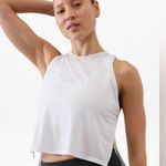 Athleta NWT  White Grid Knit Tank Top in Size Medium Photo 0