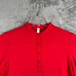 Under Armour Polo Womens M Red HeatGear Short Sleeve Golf Tennis Activewear Photo 3