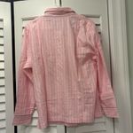 Victoria's Secret Victoria’s Secret The Dreamer Flannel Pajama Top Pink Stripe Lurex Size Small Photo 3