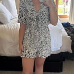 Amazon Black And White Polka Dot Romper Photo 1