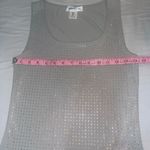 Bailey 44 Sleeveless Top Cocktail Party-Womens Small-Gray W/Rhinestones Photo 6