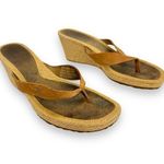 Timberland tan leather wedge espadrille sandals 10 Photo 0