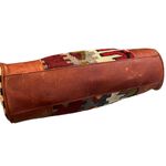 Vintage EM MAY Kilim and brown leather satchel shoulder bag. Photo 10