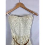 Papaya Lace Strapless Belted Dress Size Medium Photo 2