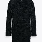 ZARA Limited Edition Black Satin Bodycon Dress Photo 8