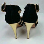 Diane Von Furstenberg  Black Suede Jodi Platform Strappy Stiletto‎ Heel Photo 5