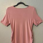 ⭐️Boutique pink short sleeve stretchy knee length maternity dress size medium Photo 10
