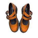 No Boundaries Womens Double Strap Buckle Carmel Brown  Mary Jane Chunky Heel Shoes Sz 8 Photo 1