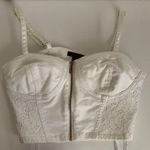 Material Girl White crop top  xs Photo 0